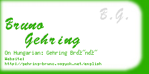 bruno gehring business card